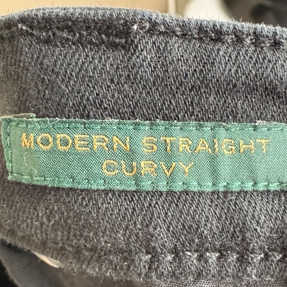 Lauren Ralph Lauren Black Modern Straight Curvy Jeans Size 16 - Picture 7 of 8